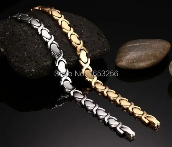 Серебро/золото 316L нержавеющая сталь мужская мода Цепочка со звеньями-сердечками браслет 9 мм 8,26''