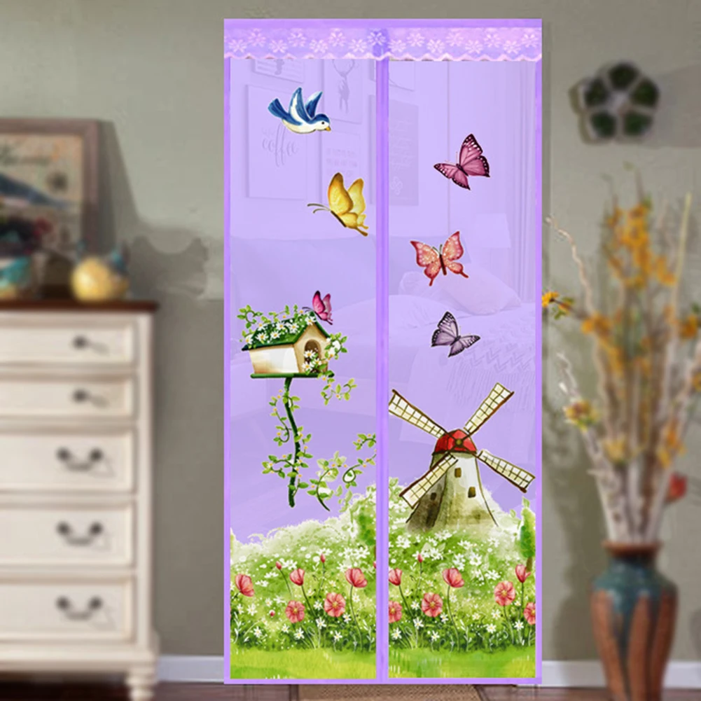 

4 Colors Door Screen Hands free Magnetic Mosquito Net Soft Yarn Door Curtain Anti Insect Fly Mesh
