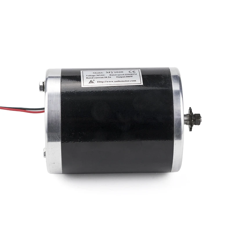 500W 36 V/48 V UNITEMOTOR MY1020 электрический велосипедный полированный двигатель E скутер мотоцикла или электровелосипеда с высоким уровнем Скорость щетка с двигателем переменного тока к рулю мотоцикла велосипеда комплект