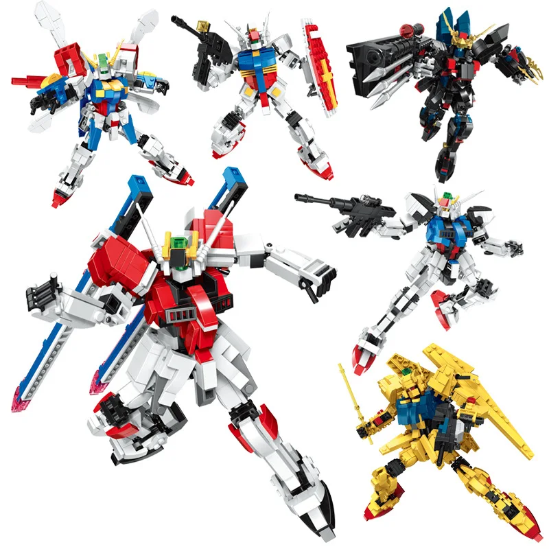 

500+ Pcs NEW Gundam Robot 0079 Model Mobile Warrior Assembling Building Blocks Sets Kits Bricks Trans Movie Kids Toys Marvel