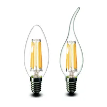 shenmeile 1pcs E14 C35 B10 2w 4w 6w Flame LED Filament Bulb lamp light 220v 230v 240v AC CE RoHs
