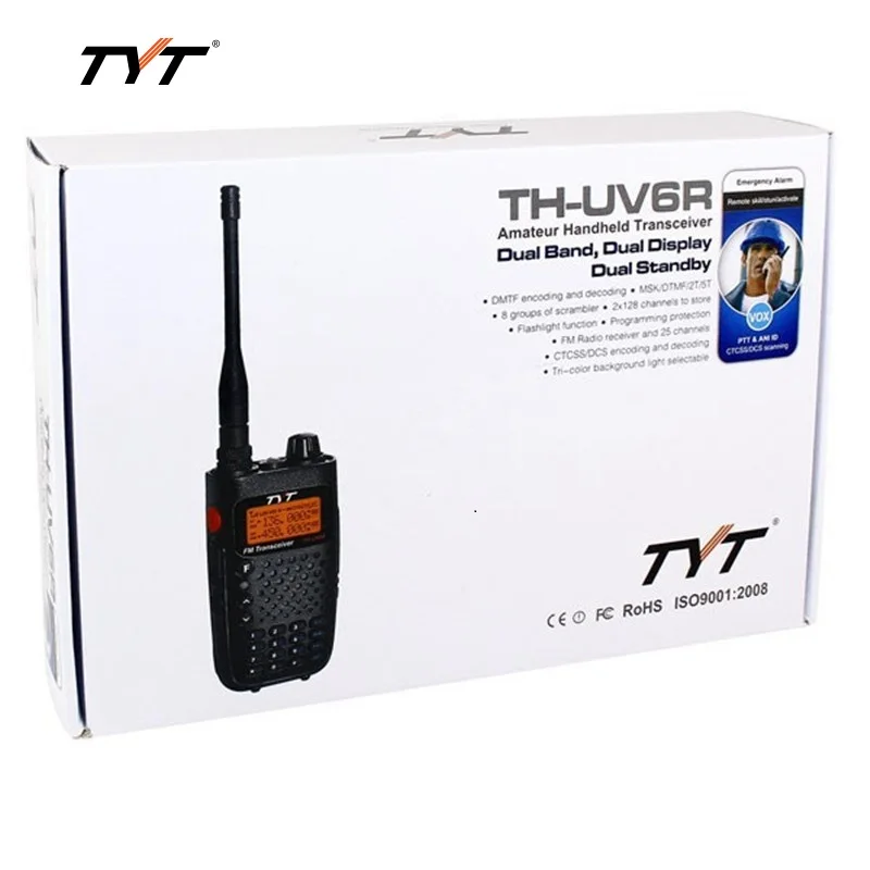 TYT TH-UV6R ham Walkie Talkie Двухдиапазонная 136-174 МГц и 400-480 МГц двойной дисплей двойной режим ожидания и антенна с высоким коэффициентом усиления