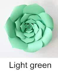 Свадебные украшения для дома DIY бумажные цветы настенные украшения фото фон зеленый искусственный цветок принадлежности для дня рождения, Q - Цвет: Light green 30cm 1pc