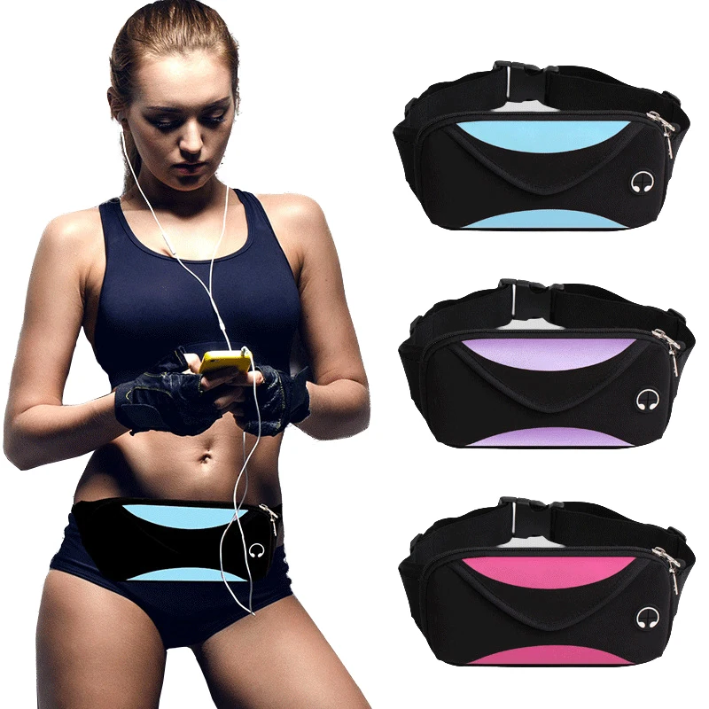 

Waist Bags Women Men Waterproof Fanny Pack Unisex Belt Bum Bag Waist Pack Fashion Patchwork Phone Pouch Bags Headphone Jack