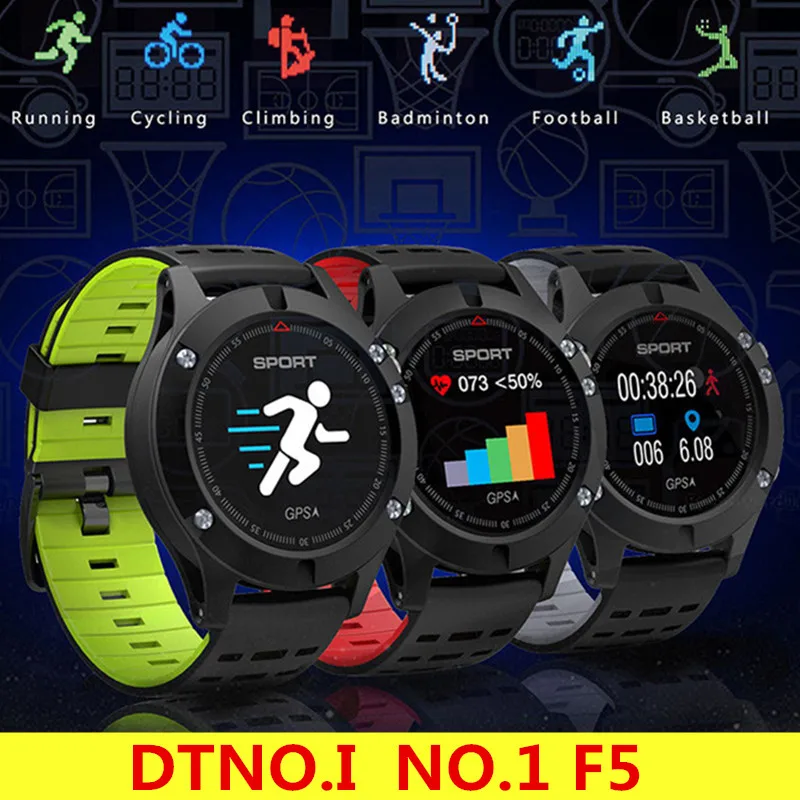 

DTNO.I NO.1 F5 Smart Watch IP67 Waterproof Watch GPS Heart Rate Sleep Monitor Wristband Sport Smartwatch for Android IOS