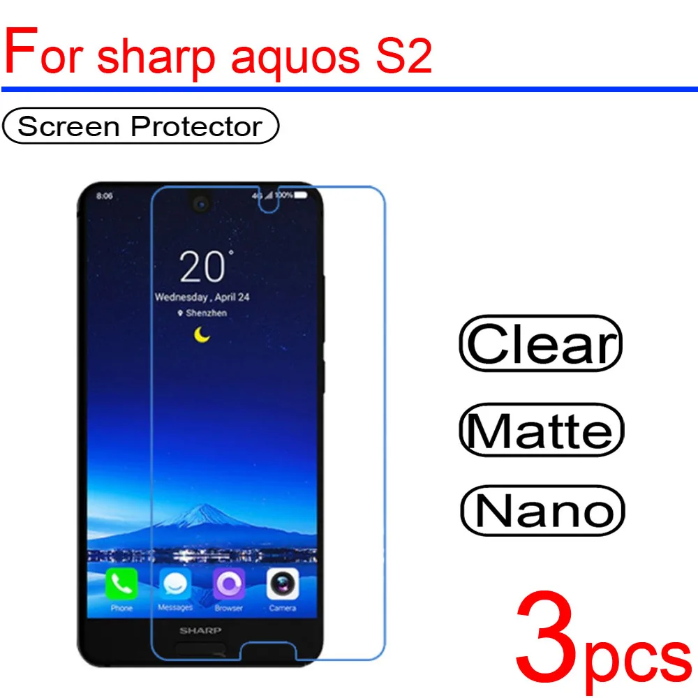 

3pcs ultra clear Soft LCD Screen Protectors film guard Cover For sharp Aquos S2 S3 Xx3 shv34 sh-04h 506SH Protective Film