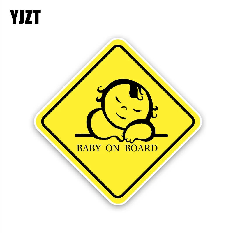 

YJZT, 14,5 см * 14,5 см, забавная ПВХ наклейка на доску для малыша во сне, автомобильная наклейка 12-40369