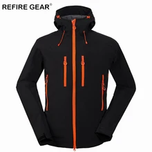 ReFire gear Новая мягкая наружная походная куртка мужская водонепроницаемая ветрозащитная теплый флис для походов куртка мужская зимняя теплая спортивная куртка