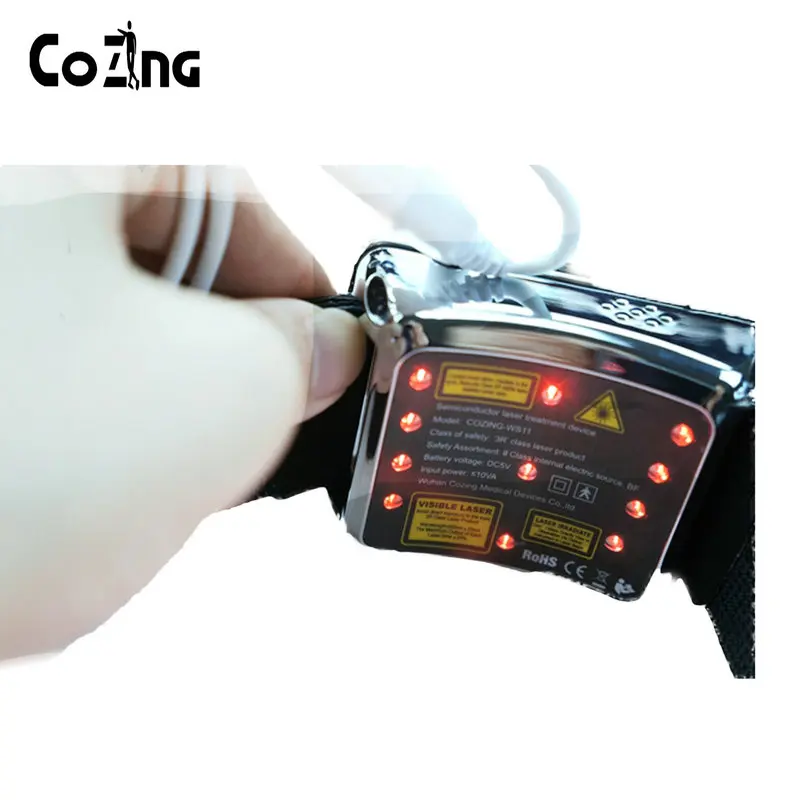 COZING Cold Laser Acupuncture Device for Allergic Rhinitis Treatment .Diabetic Equipment Laser Therapy Watch