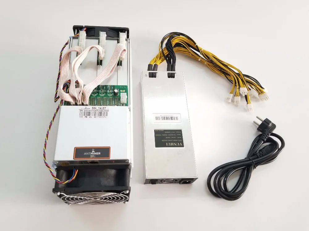 Новейший AntMiner S9i 14,5 T с 1800W PSU Asic SHA-256 Bitcoin Miner Btc BCH Miner лучше, чем Antminer S9 S9i 13T 13,5 T 14T