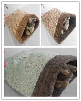 

FREE SHIPPING New style cute cat sleeping bag pet bed high quality fabric with fleece three styles