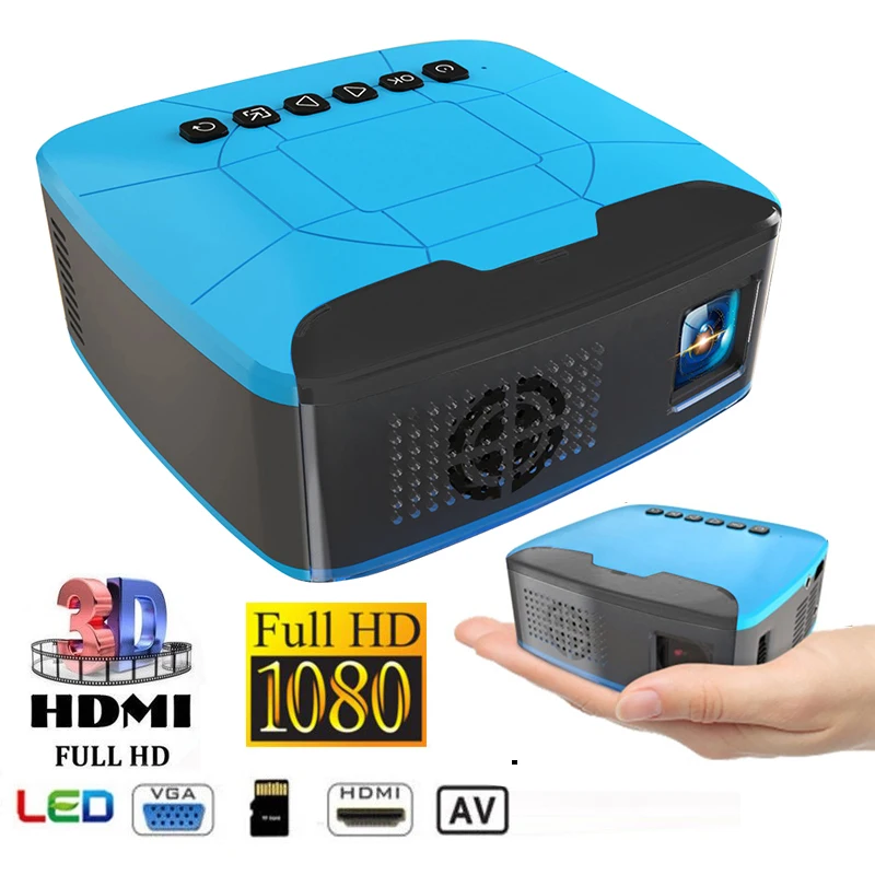 

U20 Smart MINI Projector 1920*1080 Resolution LCD LED Projector 500 LM Portable HD Beamer for Home Theater Mini Cinema