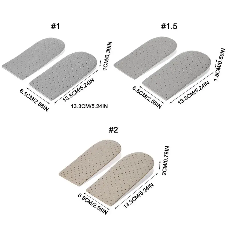 

Heightening Insole Lift Pads Heel Support Orthopedic Elastic Shock Proof EVA Foam Breathable Height Cushion Unisex Invisible