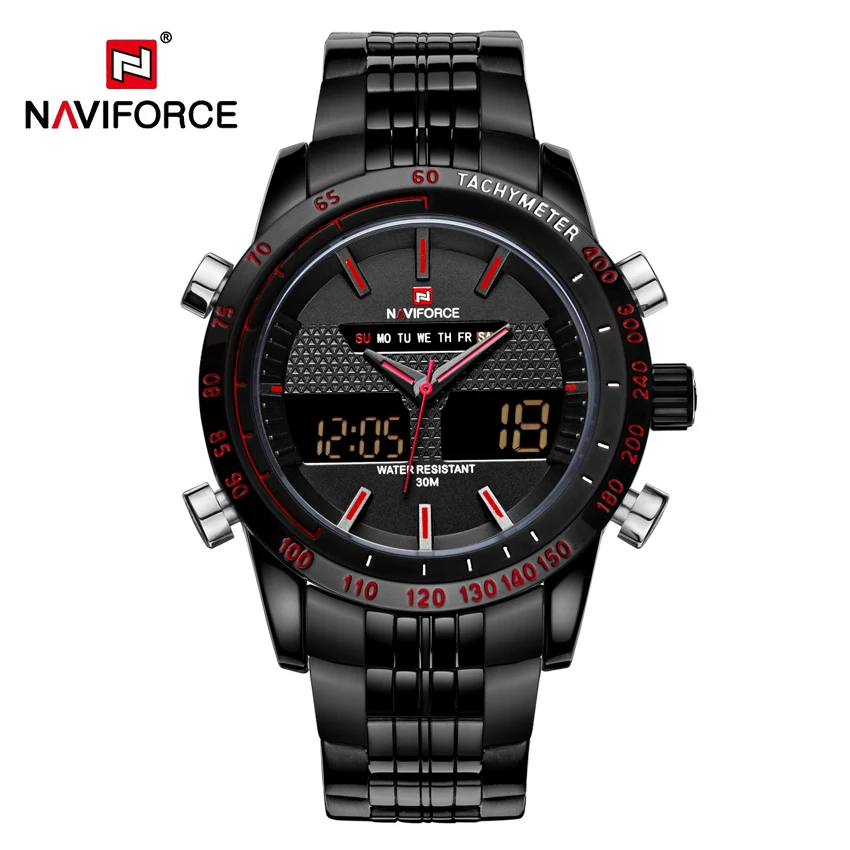 

NAVIFORCE Luxury Men Sport Watches Digital Men's Quartz Analog Man Wrist Watch Full Steel Male Clock relogio masculino Dropship