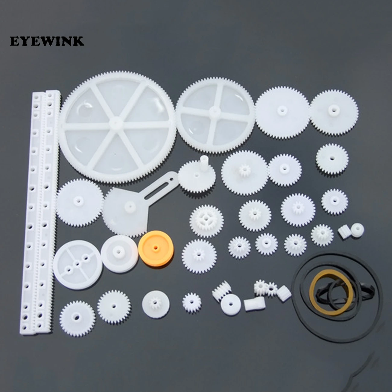 

34Pcs Mixed Plastic Gear Motor Gearbox Pulley Worm Gear DIY Robot Toy Car Ship RC Craft Model Child Scientific Repair Toolkit