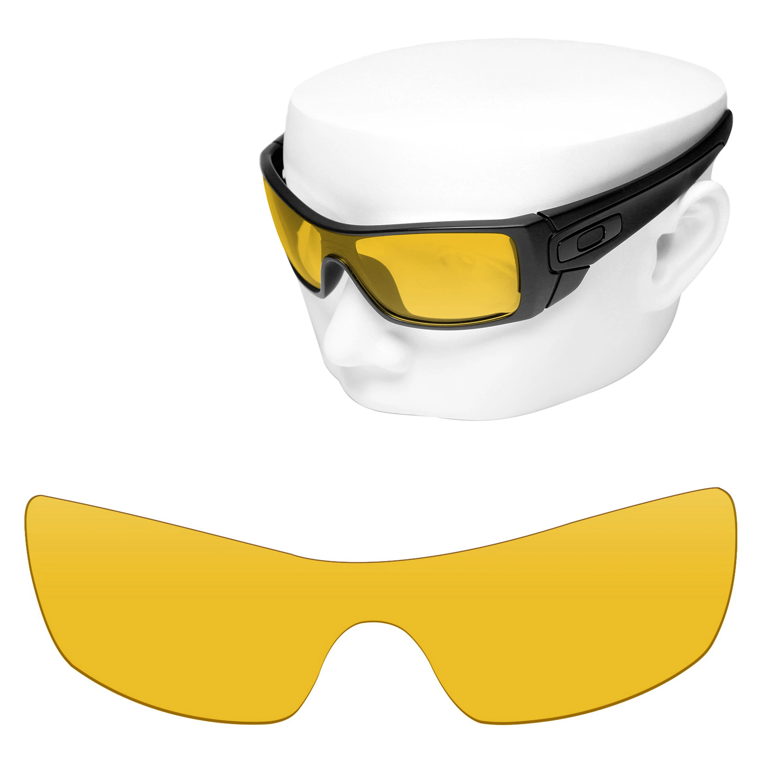 Сменные линзы OOWLIT желтого цвета HD для солнцезащитных очков Oakley Batwolf OO9101|Очки