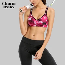 Charmleaks, женский спортивный бюстгальтер со средним эффектом, бюстгальтер с мягкими чашечками, бюстгальтер для йоги, дышащий, для бега, тренировки, спортивный топ