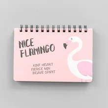 Милый Еженедельный планировщик фламинго, ежедневный Ежедневник с мультяшным животным каваи спиральным планировщиком для учебы