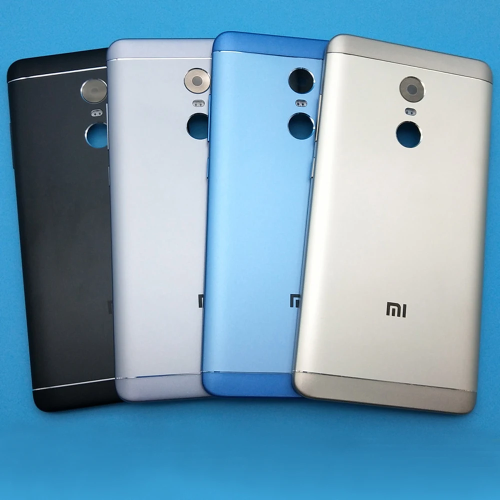 

Fingerprint Sensor Back Housing For Xiaomi MI Redmi Note 4X Pro Back Battery Cover Backplate Case with Side Buttons Camera Glass