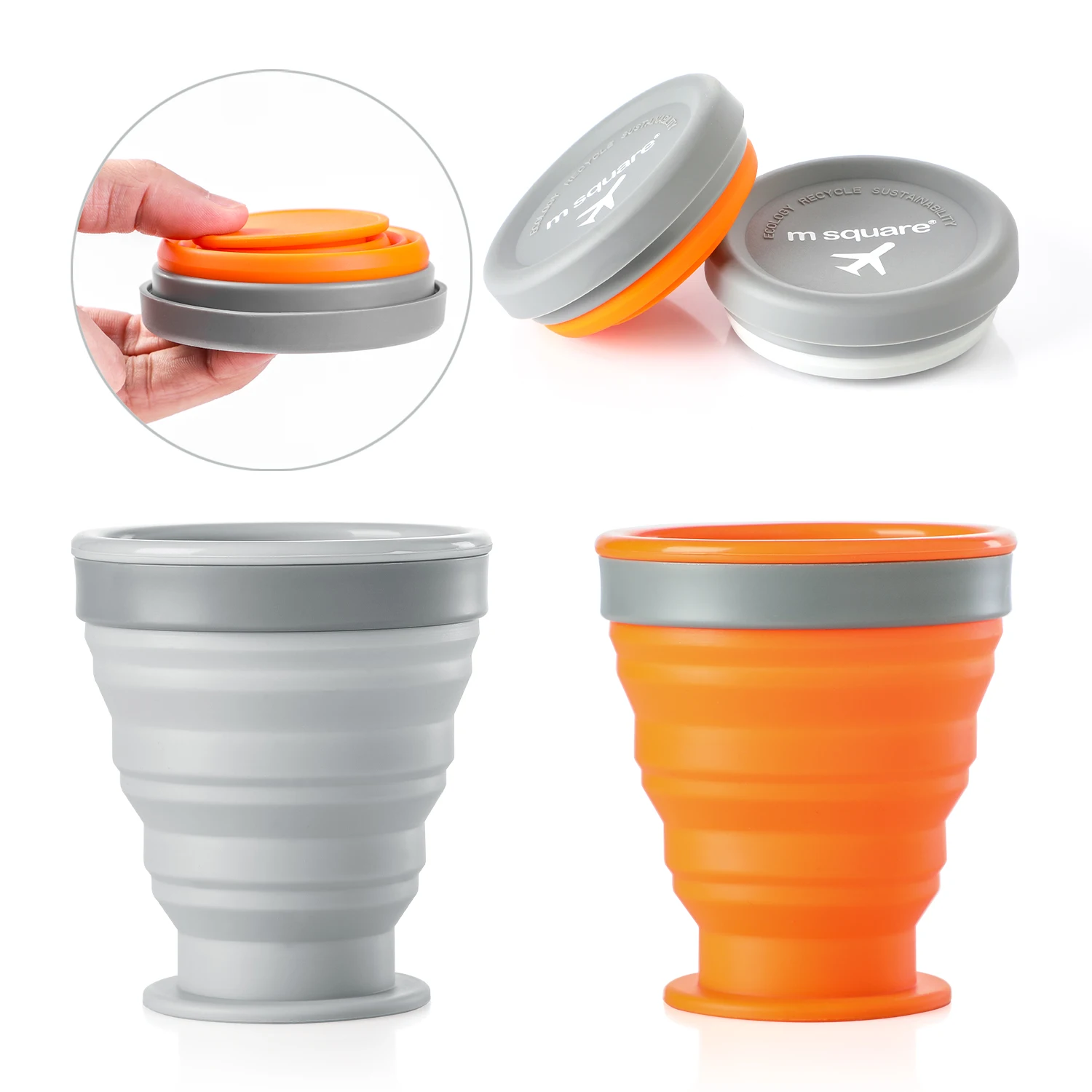 

2pcs Travel Cup Silicone Retractable Folding Cups Telescopic Collapsible Coffee Cups Outdoor Sport Water Cup 200ml