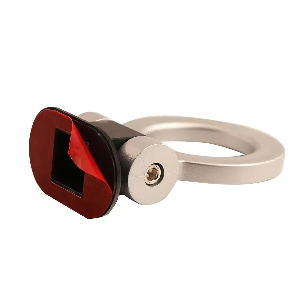 ABS кольцо буксировочный крюк Буксировочный Крюк Гонки Универсальный Буксировочный декоративный элемент для бампера - Цвет: silver