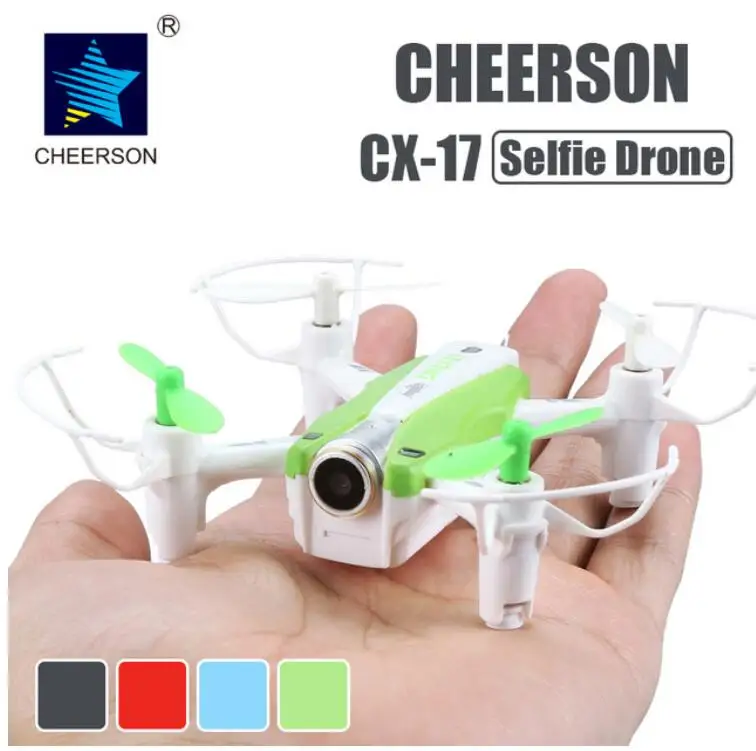

Cheerson CX-17 Mini Selfie Drone 6-Axis WiFi FPV Helicopter Altitude Hold RC Helicopter with Camera 4-CH 2.4GHz Headless UFO