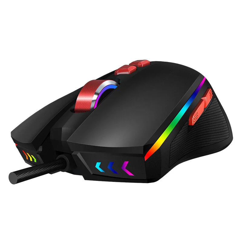 Игровая мышь Machenike M5 black / white/ blue RGB подсветка для ноутбука настольного компьютера