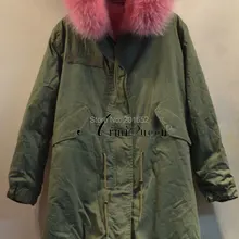 Горячая Распродажа г. женские пальто с мехом кожа ногтей рукав хлопок Shell розовой подкладкой в Корейском стиле Меховая куртка длинное пальто