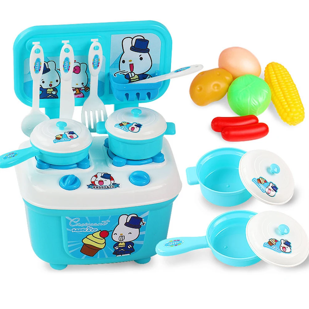 Для детей кухня пособия по кулинарии Playset для девочек и мальчиков игрушки набор для приготовления пищи синий/розовый