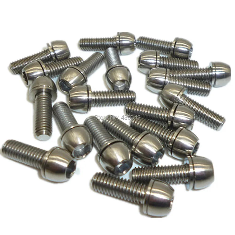 20pc M6x18mm Titanium Alloy Mtb Bicycle Handlebar Bolts Bolt Screw For