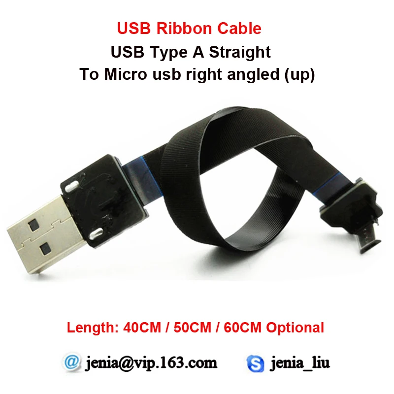 Buy 40CM/50CM/60CM Ultra slim flat usb ribbon cable