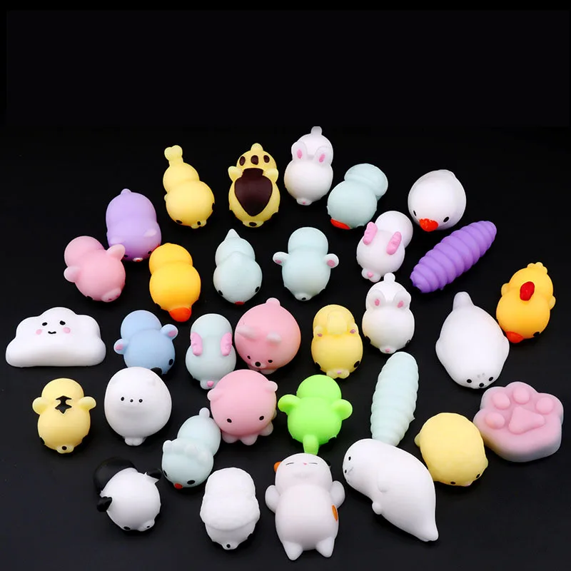 

Anti-stress Squishy Toys Mini Soft Silicone Squishy Cat Animals Hand Squeeze Rubber Cute Squishi Squishes Gags Toys