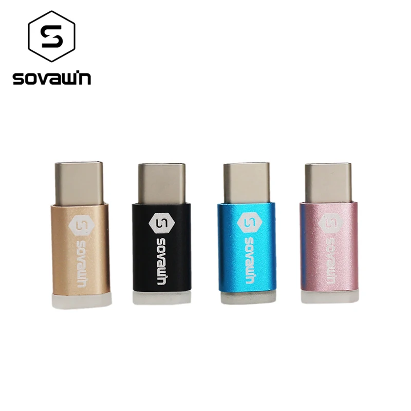 Sovawin Алюминиевый USB 3,1 type-C адаптер папа к Micro USB OTG Синхронизация данных зарядное устройство type C разъем для Macbook для Xiaomi