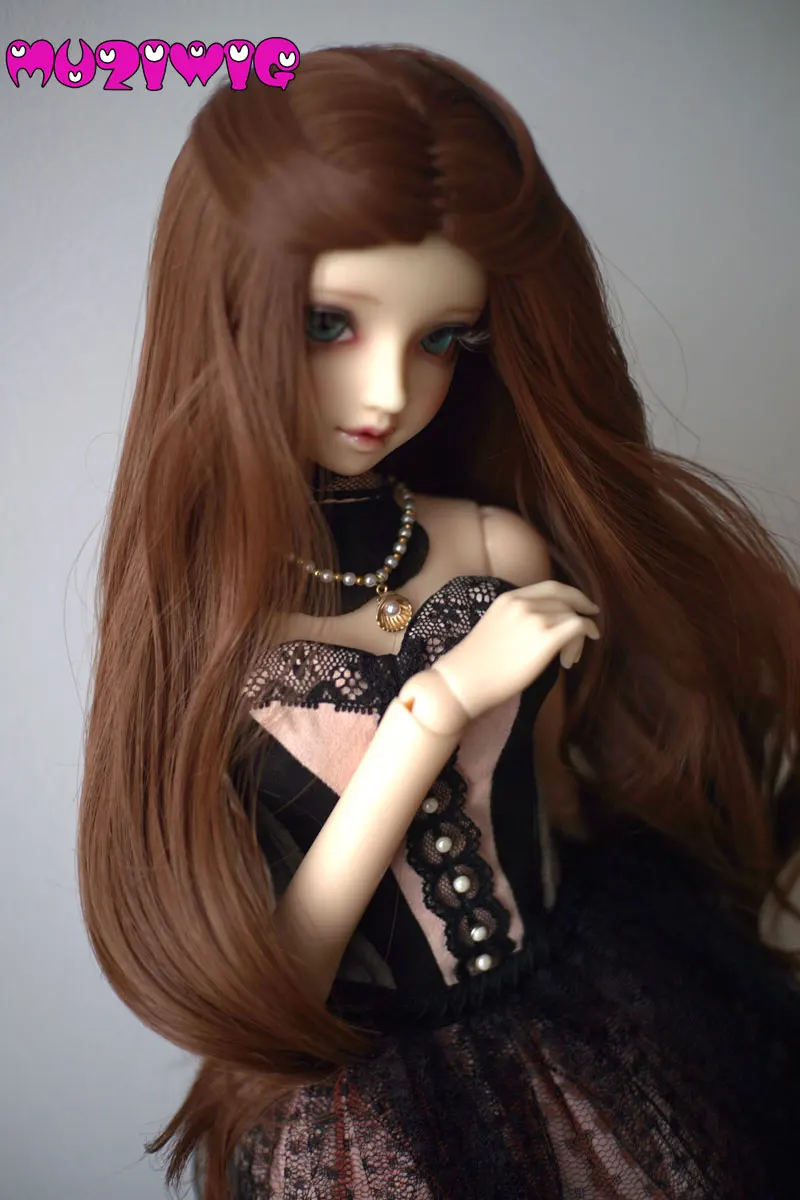 MUZIWIG Высокая температура волокна длинные в стиле принцессы вьющиеся волосы 2 цвета для 1/3 1/4 1/6 BJD аксессуары для кукол SD