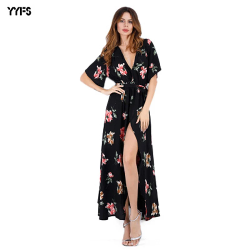 Boho Стиль длинное платье Для женщин топ с открытыми плечами летние платья