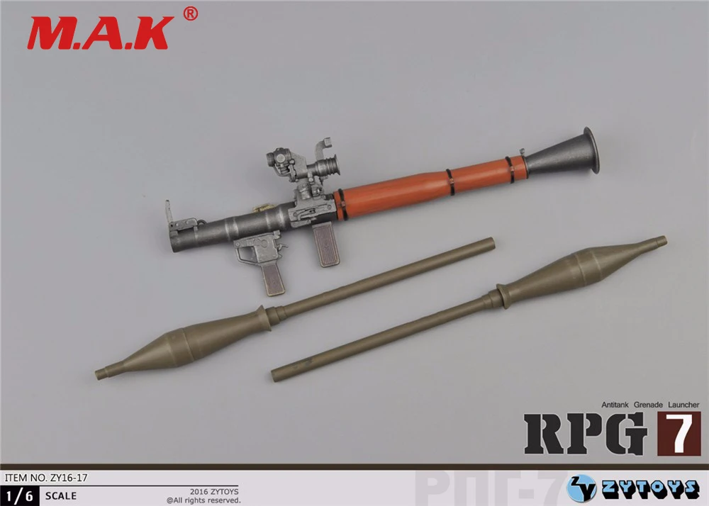 

1:6 scale weapon model RPG-7 anti-tank rocket launcher wood ZY8305b guns weapon model fit for 12" action figure accessory