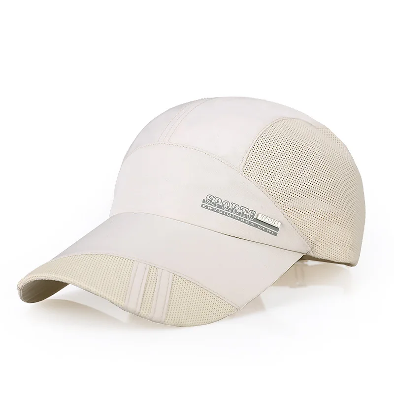 Мужская кепка с козырьком, бейсбольная сетчатая шапка, быстросохнущая дышащая для лета, для бега, спорта, TC21
