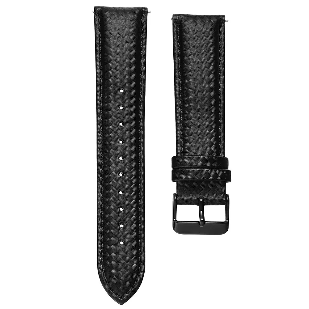 20mm-22mm-Quick-Release-Luxury-Black-Carbon-Fiber-Leather-Watch-Strap-Band-For-Gear-S3-S2