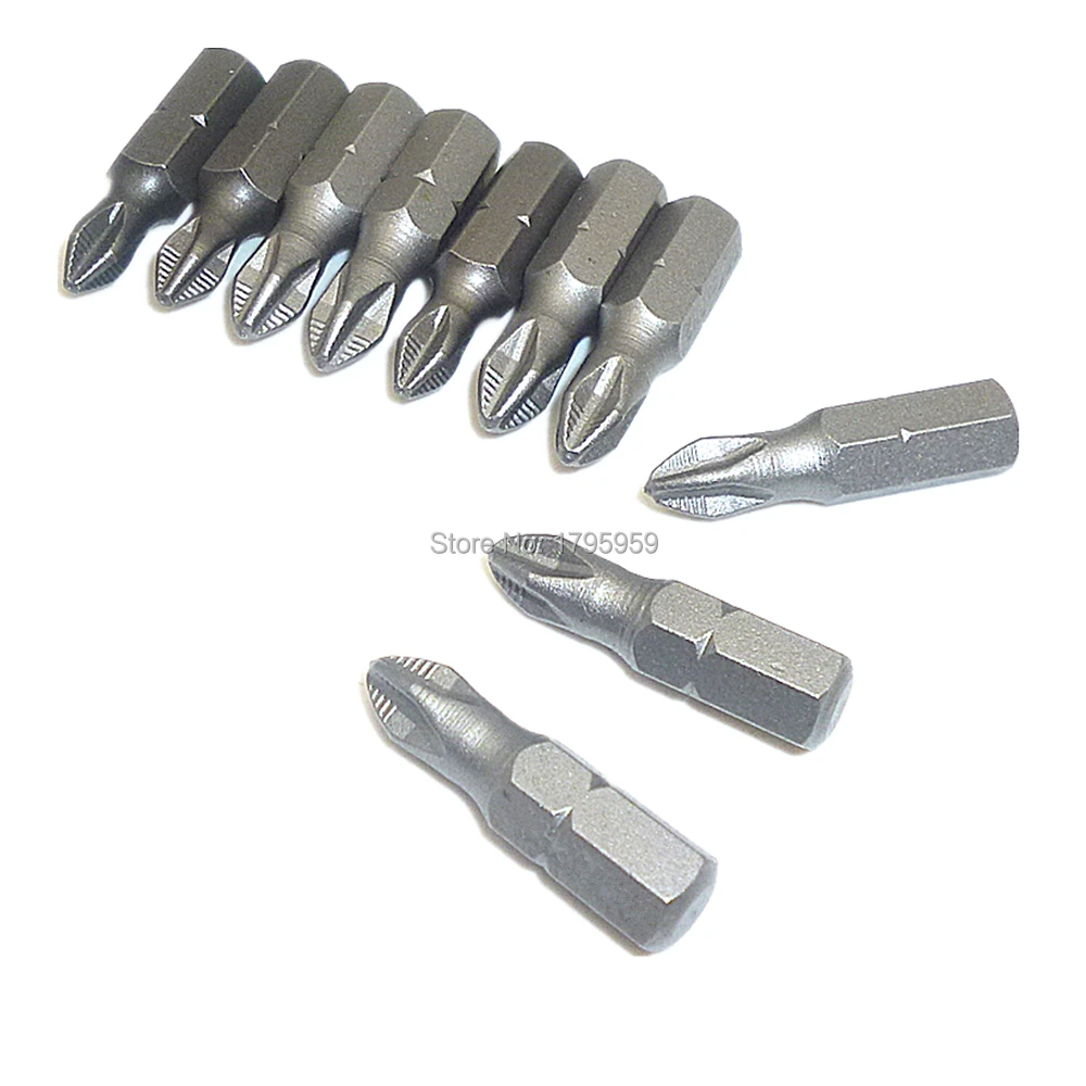 10pcs PH2 Screwdriver Bits Set 25mm Long Screw Driver Bit 1/4" Hex