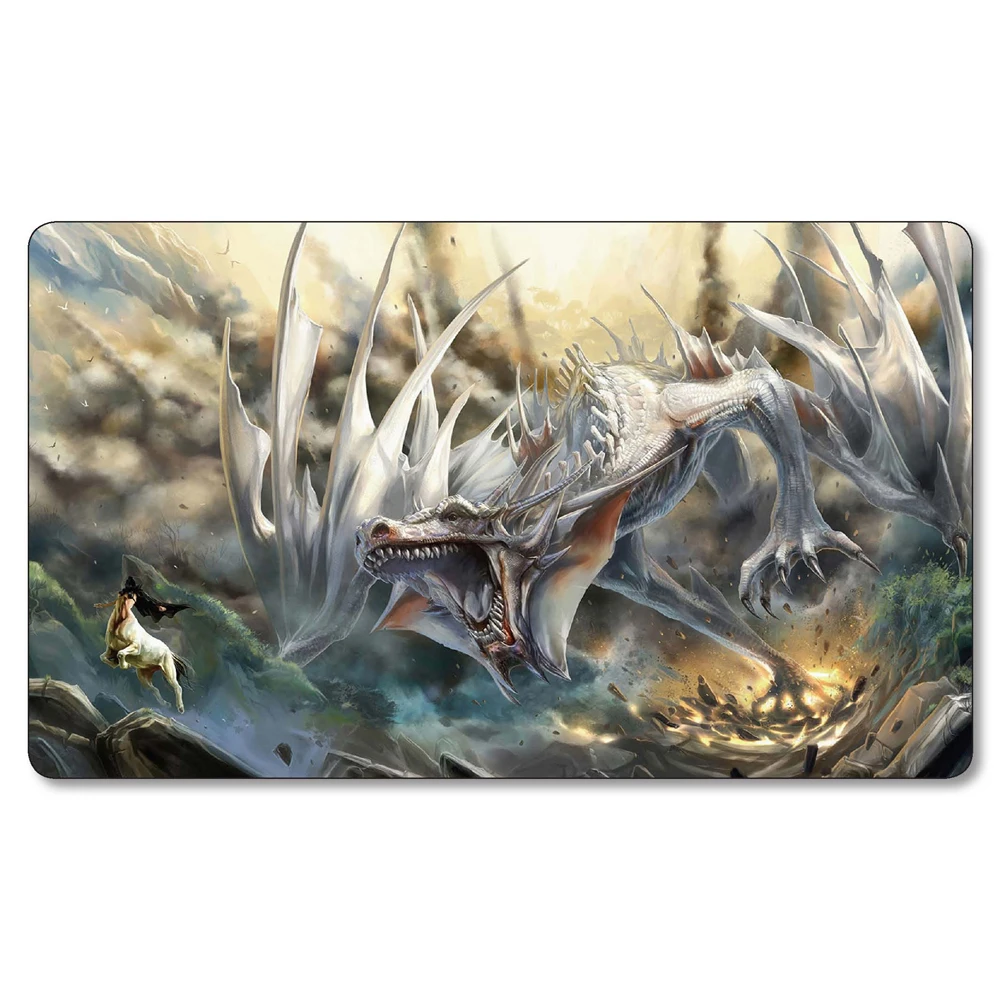 

(Magic White Dragon)Many Choice Magic Game Custom Playmat,Board Games MGT Play Mat,Custom Big Mousepad with Free Bag