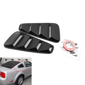 

Matte Black Vent 1/4 Quarter Side Window Louver Scoop Cover For Ford Mustang 2005-09 coupe models only (Do not fit convertible)