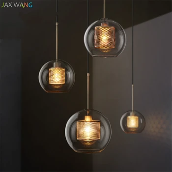 

Loft Modern Nordic Pendant Lights for Dining Room Restaurant Desktop Bedroom Decorative Kitchen Glass Ball Hanging Lamps Fixture