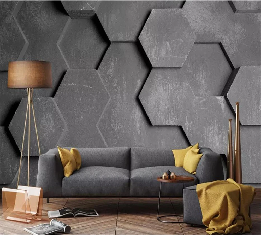 Beibehang خلفية مخصصة 3D الصورة الجداريات يا بارد الحديثة الأزياء الأضلاع ستيريو خلفيات النمذجة أريكة حائط الخلفية ورقة
