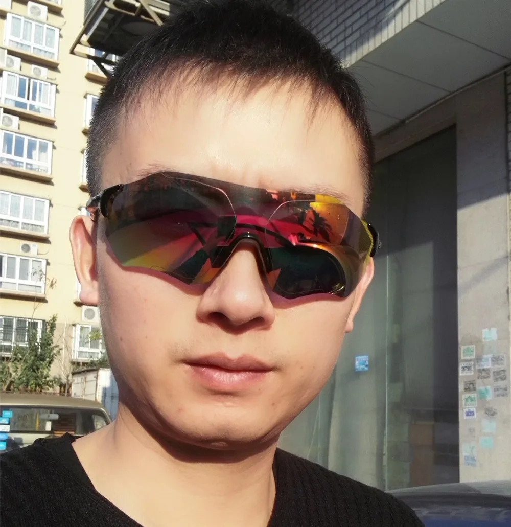 full color Polarized Sports Glasses Men MTB Mountain Road Bicycle Cycling Eyewear Sunglasses Running Fishing EVzero