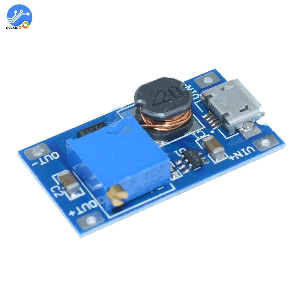 Повышающий преобразователь MT3608 с Micro USB Модуль повышения мощности макс. выход 28 в 2