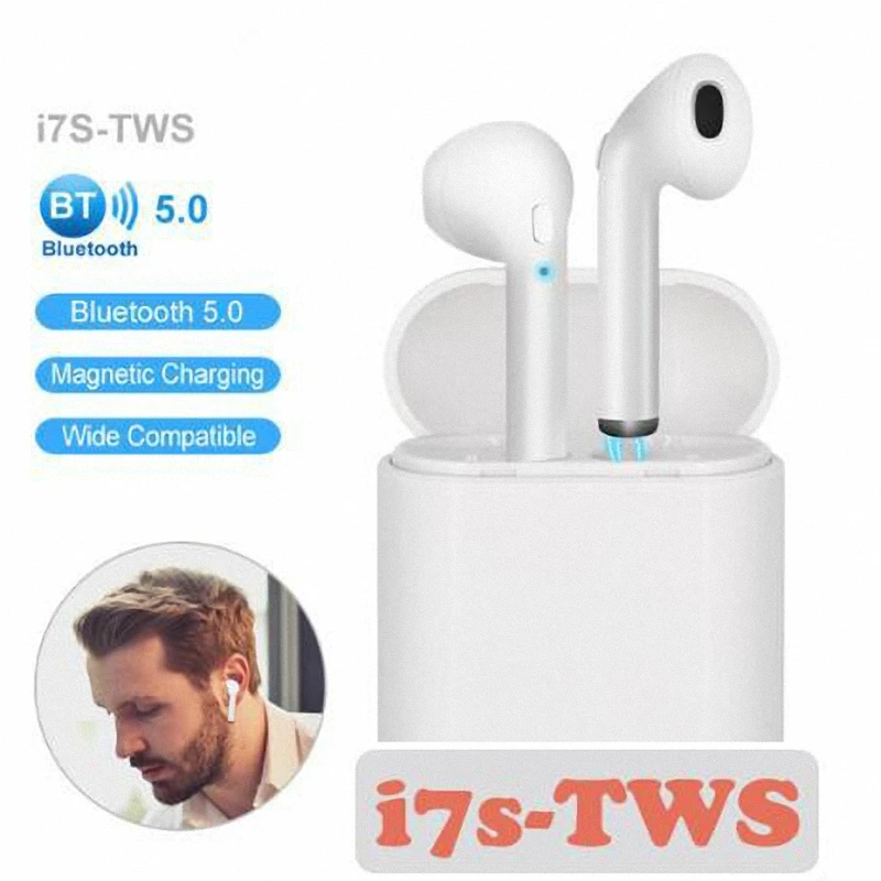 

NEW I7s TWS Wireless Bluetooth Earphones with mini Charge box Headsets Earbuds For Iphone X 6 7 8 plus Samsung Xiaomi Huawei LG