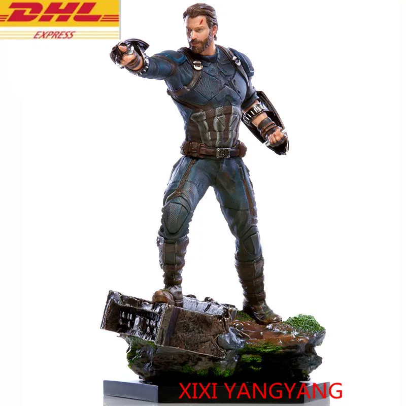 

Avengers infinity war Statue Superhero Captain America Bust Full-length Portrait Polystone Action Figure toy about 22.5CM Q818