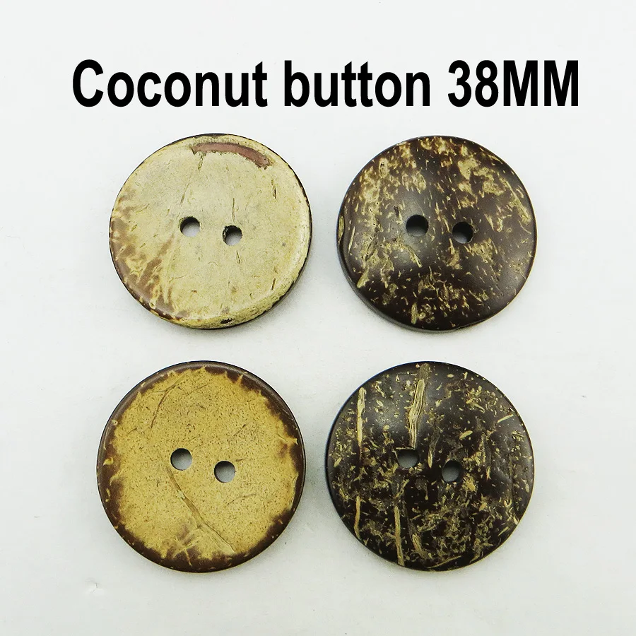 

10PCS 38MM COCONUT clothes sewing button round jewelry accessory charms sewing clothes boots coat accessories ccb-070