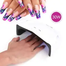 30 Вт Интеллектуальный светодиодный УФ-гель для ногтей сушилка лампа портативный ногтей отверждения машина Маникюрный Инструмент