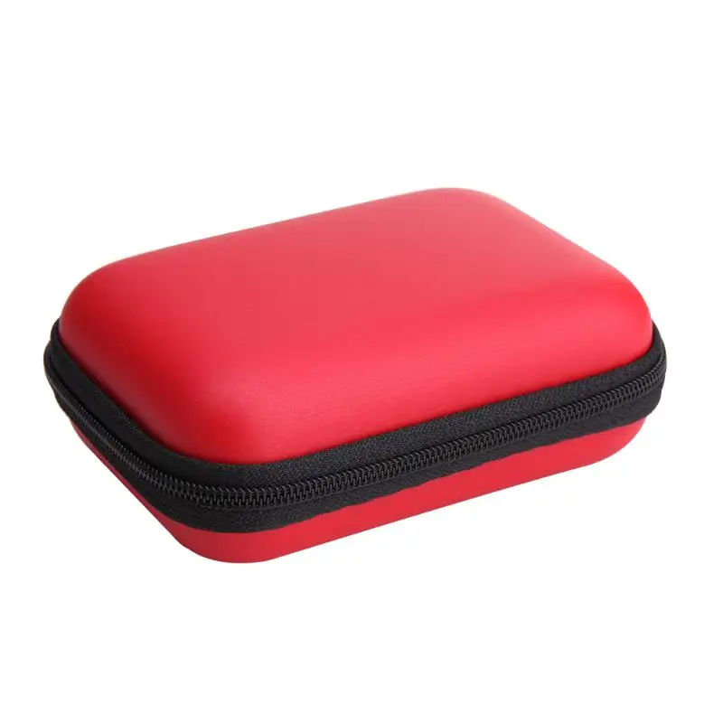 Жесткий мини-чехол для внешнего хранения, сумка, гарнитура, кабель для наушников, коробка для хранения для телефона, USB кабель, зарядное устройство, внешний аккумулятор, чехол, Новинка - Цвет: Красный